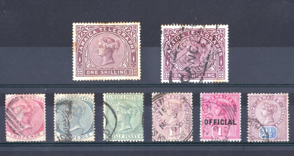 Jamaica Victoria rare old stamp collection 18601889 QV stamps used